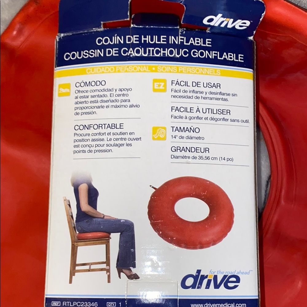 Drive Red Inflatable Rubber Cushion - Picture 8 of 15